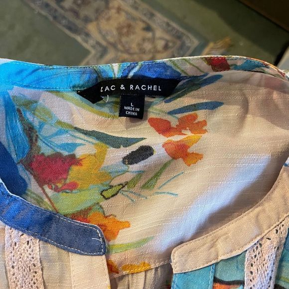 Zac & Rachel Floral Peasant Blouse -NWT - Picture 7 of 8